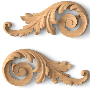 Baroque Scrolled Onlays for Shelves | Pair (Left & Right)